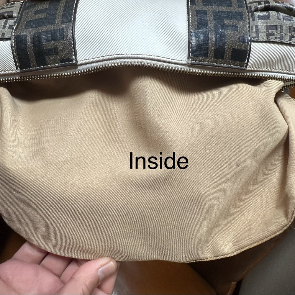Fendi White and Brown Satchel - Picture 10 of 16